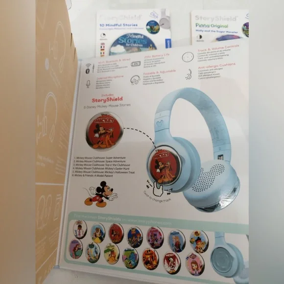 Onanoff StoryPhone Storytelling Headphones for Kids - Light Blue - Picture 4 of 9